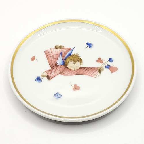 Cute Angel Flying Berta Hummel Museum Miniature Plate 1978 Schmid Germany 4 Inch - Picture 3 of 8