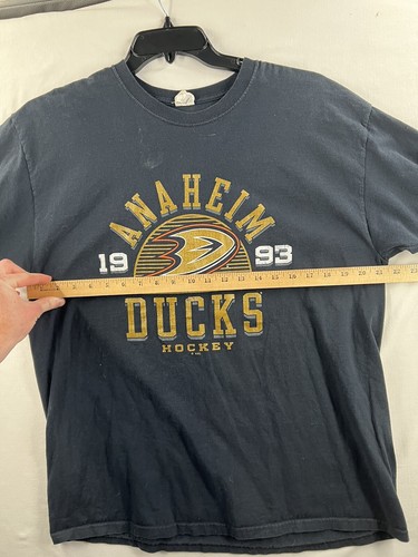 Vintage Jerzees Anaheim Ducks T-Shirt NHL 1993 Short Sleeve Mens Extra Large XL - Picture 6 of 10