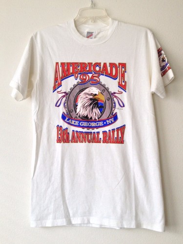 DE COLECCIÓN - AMÉRICA - 13º RALLY ANUAL - LAGO GEORGE NUEVA YORK - CAMISETA - MEDIANA - RARA - Imagen 2 de 7