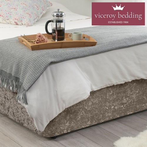 Crushed Velvet BED WRAP Divan Bed Base Frame COVER Valance Elasticated Easy Fit - Picture 46 of 60