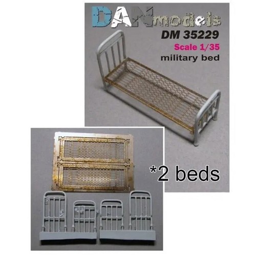 Dan Models 35229 Scale kit 1:35 Army Bed Set of 2pcs Material Resin Photoetched - Picture 2 of 6