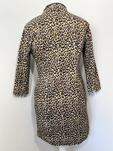 Yolke London Cord Leopard Print Mini Dress Size 14 Alexa 3/4 Sleeve - Picture 9 of 17