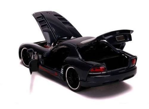 1/24 Jada MARVEL SPIDERMAN 2008 DODGE VIPER & VENOM Figure Diecast Black 31750 - Picture 2 of 3