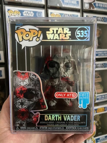 Funko Pop! Star Wars #535 Darth Vader Art Series Only At Target + Hard Stack sehr guter Zustand