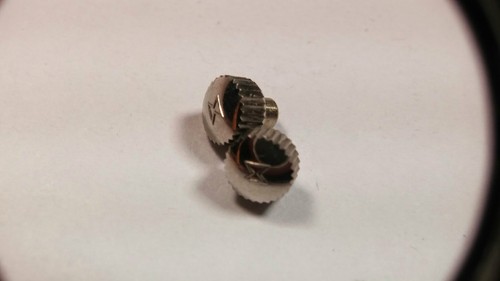 Edox S/steel watch crown diameter 5mm, tube 2.5mm tap 8, watch part - Picture 3 of 3