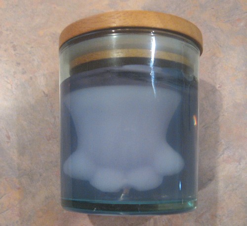 Cat Paw Jar Candle w/ Wood Lid Lavender Vanilla Scent **Has Been Lit**  See Pics - Picture 8 of 9