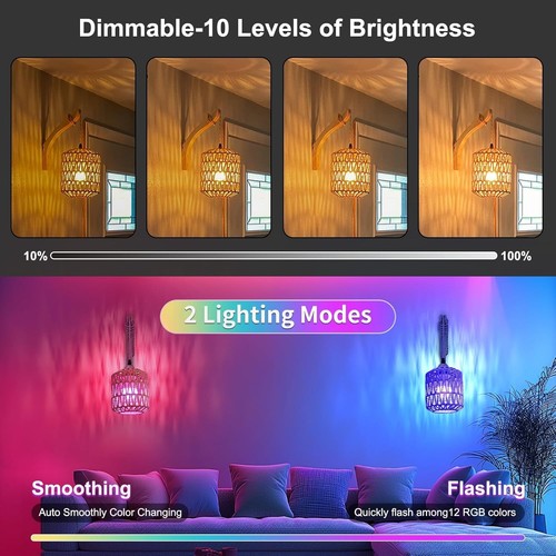 Wireless Rechargeable Wall Sconces with Remote Control - Perfect for Home Decor - Picture 5 of 11