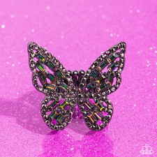 Paparazzi  Flauntable Flutter   Multi Oil Spill   Ring    NEW RELEASE 2023