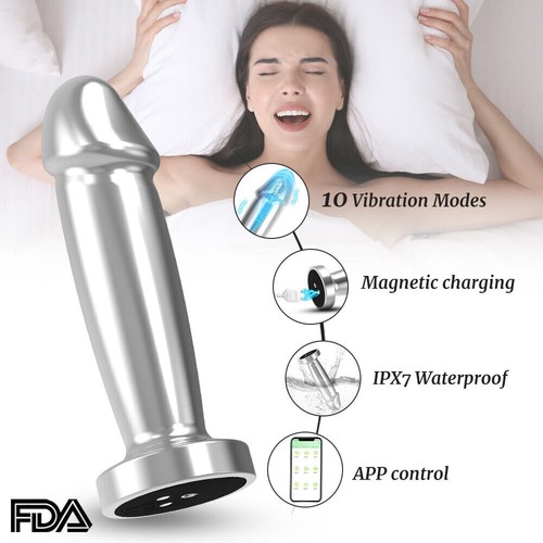 Anal Butt Plug Vibrator Prostate Massager Stainless Dildo Sex Toys For Men Women - Picture 14 of 26