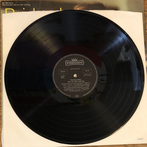 REINHARD MEY~Wie vor Jahr und Tag LP~INTERCORD German Import~Ultrasonic~VG+ - Picture 3 of 4