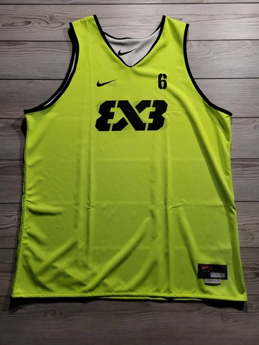 Nike FIBA 3X3 Reversible Basketball Jersey AR0651-100 Size 2XL Length +2