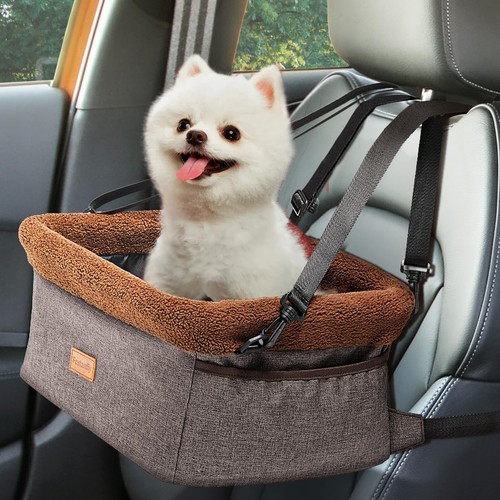 Dog Car Seat for Small Dogs Upgraded Dog Booster Seat Metal Frame Doggy Pet Car - Picture 2 of 7