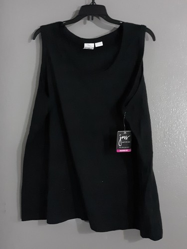Neu-DAMEN JMS JUST MY GRÖSSE SCHWARZ ÄRMELLOS SOMMER TANKTOP. FORMPASSFORM. GRÖSSE 3X