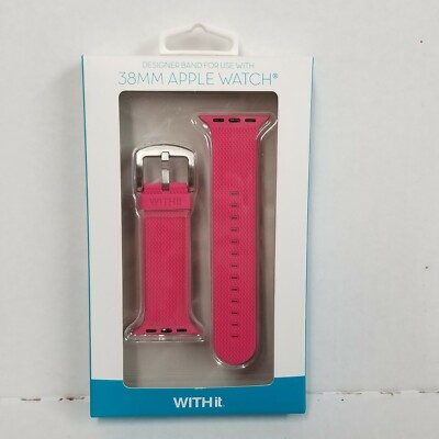Silicone Band Strap For Apple Watch 38/40mm Hot Pink Withit 