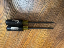 2-NOS PRATT- READ SLOTTED  5/16 X 6" CUSHION GRIP SCREWDRIVER #  USA 83768