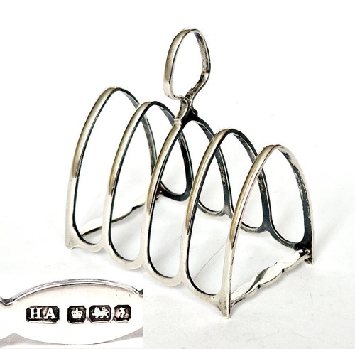 Toastständer Toastrack Sterling Silber Sheffield 1917 England Harry Atkin R1378 - Picture 11 of 11
