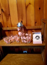 Pink Elephant Cocktail Shaker Set With Recipe Book, Ice Bucket & 6 Glasses