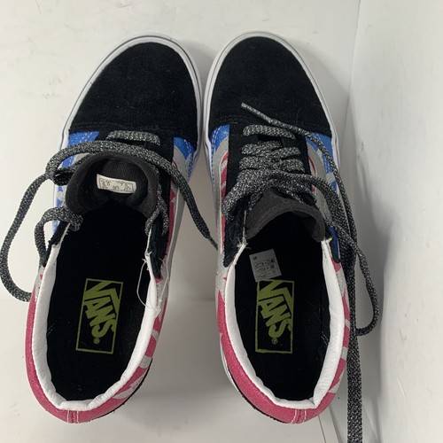 VANS Old Skool Platform After Dark, Black Blue Pink Mens 6 Womens 7.5 - Picture 4 of 6