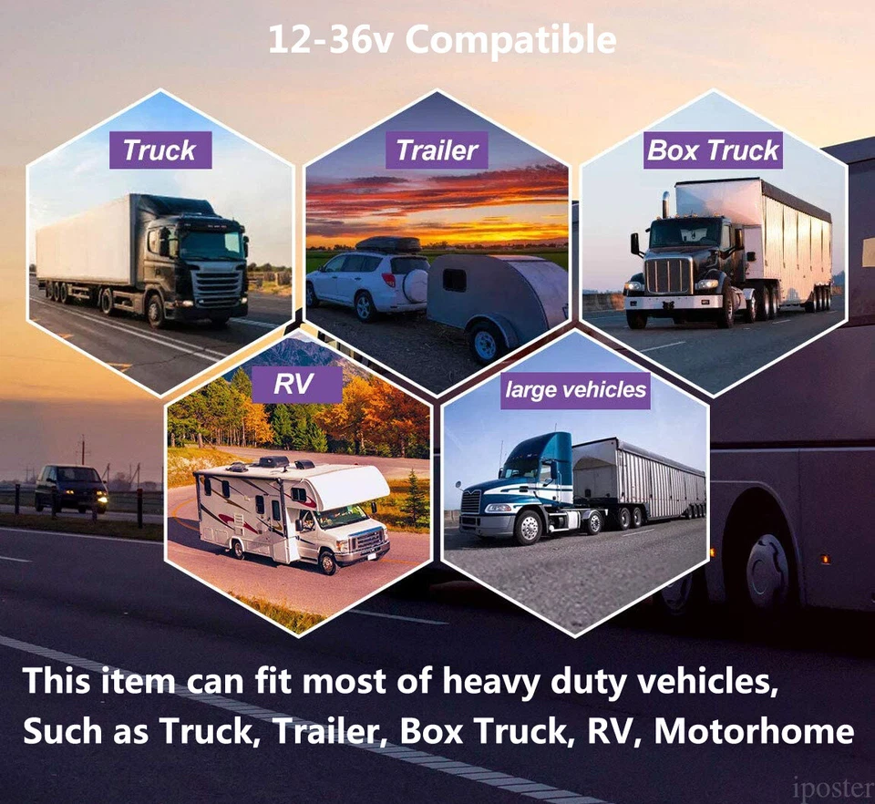 Wireless 7" Monitor Magnetic Trailer Hitch Rear View Camera Plug&Play Caravan RV - Image 4 of 4