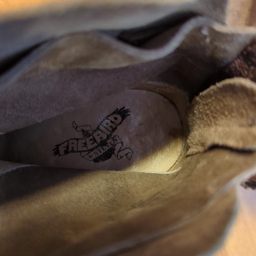 Freebird by Steven Cairo Boots Womens 9 Brownish Gray Suede Leather Boho Western - Picture 6 of 7