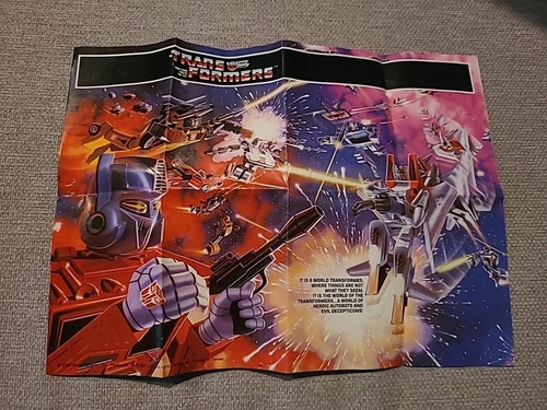 Transformers G1 Posters Booklet Accessory - Vintage - 1980's - Hasbro - Used