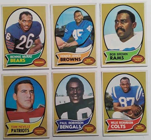 1970 Topps Vintage Football Card Lot (6 ct) VG-EX