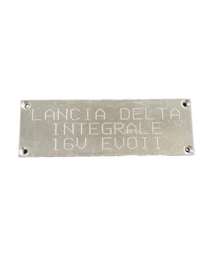 Plakette Emblem Badge aus Aluminium Lancia Delta Integrale Evo Sedici - Bild 1 von 3