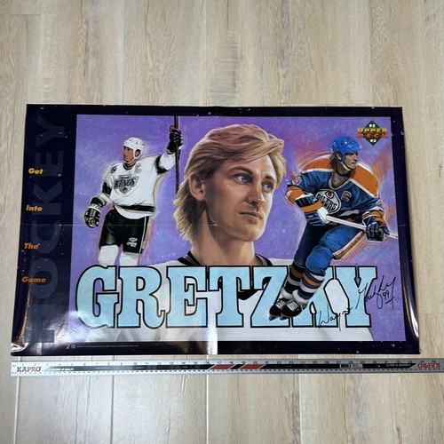1992 WAYNE GRETZKY 34 in. x 24 in. UPPER DECK Poster LA KINGS EDMONTON OILERS - Picture 4 of 14