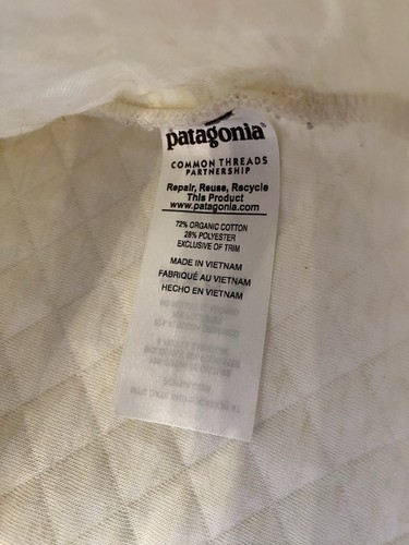 Patagonia Women's Organic Cotton Quilt Snap-T Pullover Small White - Picture 3 of 7