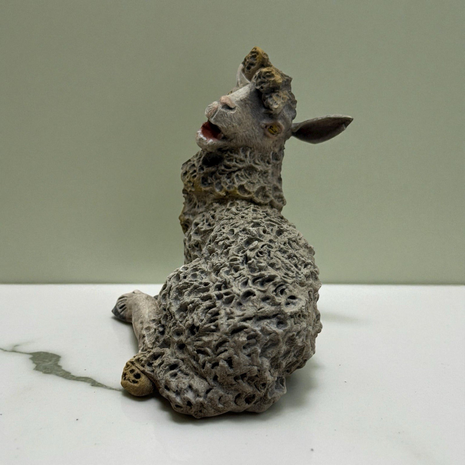 Neapolitan Nativity Animal Lamb Courtyard Nativity Art 6x9cm Design