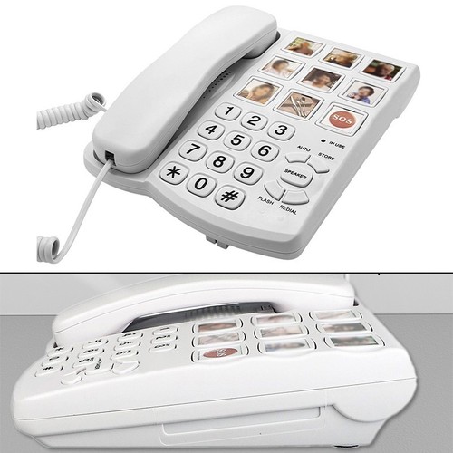 For Seniors Landline Phone with Large Buttons and Picture Dialing Feature - Zdjęcie 8 z 11