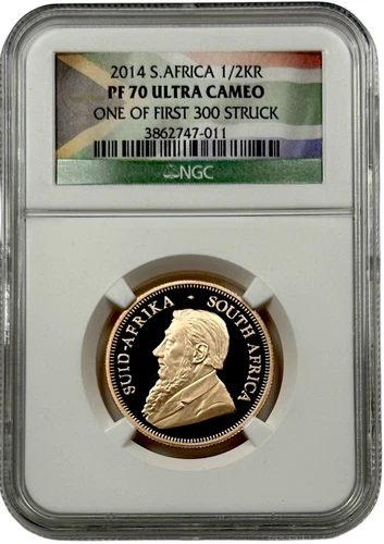 2014 South Africa Gold 1/2 oz Proof Krugerrand Coin NGC PF 70 UC