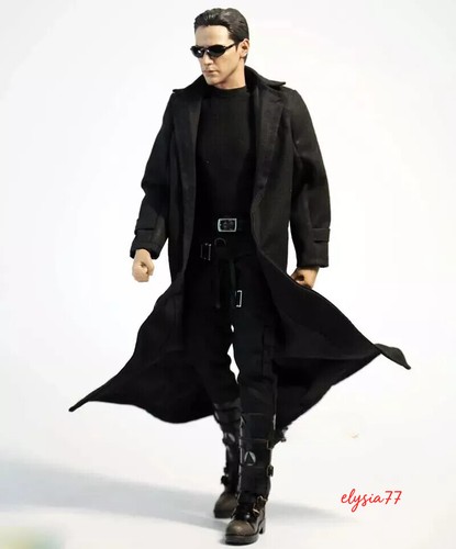 Giacca a vento uomo trench coat 1/6 12" action figure da collezione - Foto 6 di 8
