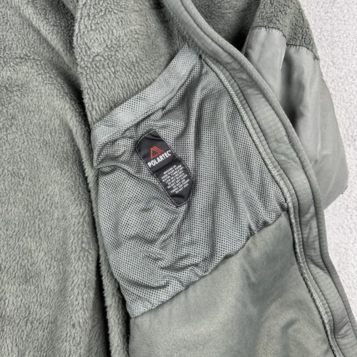 US Military Gen III Polartec 100 Cold Weather Fleece Jacket Green GC Large Reg - Picture 7 of 16