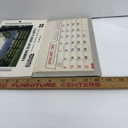 Vintage Cotesfield NE Farmers Co-Op 1985 Kalender & Pfandzertifikat Halter - Bild 10 von 11