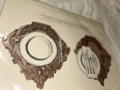 Hester & Cook "Eiche & Geweih" Papier Tischsets + Tischkarten x12 Hergestellt in den USA Neu mit Etikett - Bild 10 von 15