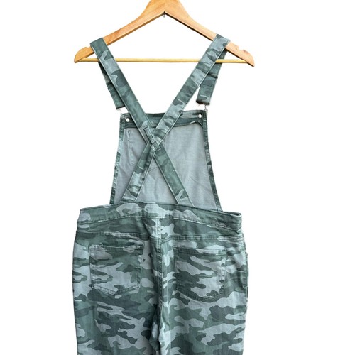 New Cat & Jack Girls Olive Camo Ultimate Stretch Denim Overalls XXL (18) - Picture 7 of 9