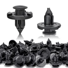 100x 8mm Hole Dia Plastic Rivets Fastener Push Clips Black for Nissan NV200