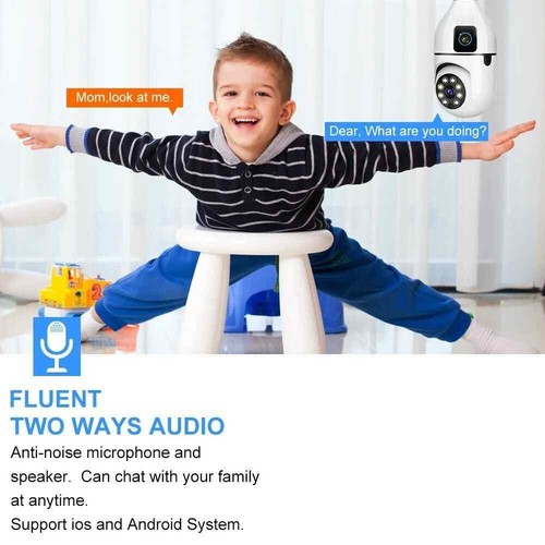 Telecamera Lampadina E27 WiFi 4MP Dual Lens YOOSEE PTZ Sicurezza Visione Notturn - Foto 8 di 8