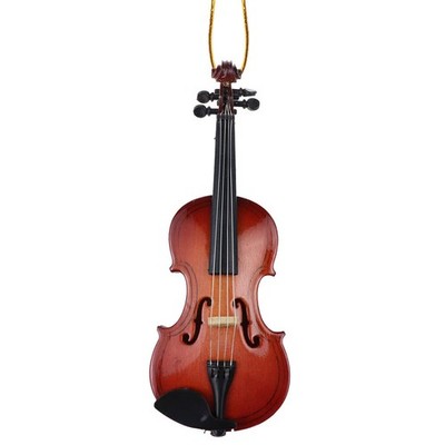Dselvgvu Wooden String Miniature Violin Hanging Ornament Mini Musical Instrum...