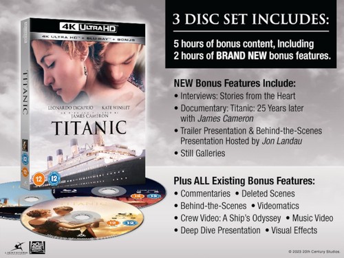 Titanic (Remastered) (4K UHD Blu-ray) Victor Garber Danny Nucci Gloria Stuart - Picture 3 of 3
