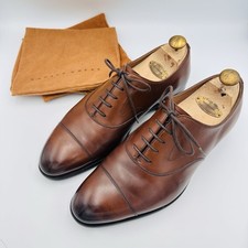 Edward Green Oxford Dress Shoes Dark Oak Leather Straight Tip Men's UK7 US7.5 F
