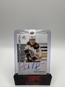 2019-20 SP Authentic Trent Frederic Rookie RC Future Watch Auto /999 Bruins