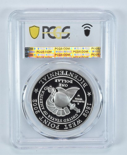 2002-W West Point Commemorative Dollar PR69 DCAM PCGS Blue Label *6642 - Picture 2 of 5