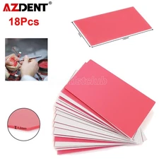 18 Sheets Dental Lab Base Plate Wax Molding Casting Wax Sheet Denture Material