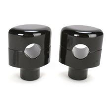 LA Choppers Gloss Black 1 1/2 in. Risers for 1 in. Handlebars - LA-7402-01B