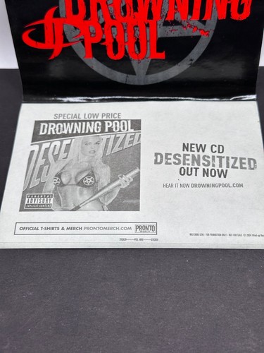 2 Drowning Pool Desensitized Promo Sticker Original Promotional 2004 Wind Up - Picture 2 of 2