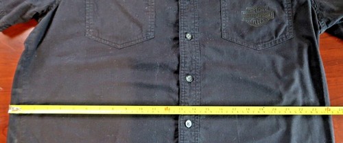 Camisa Harley Davidson Grande Negra Calaveras Manga Corta Abotonada - Imagen 9 de 12