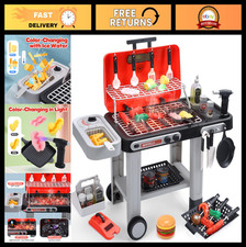 Kids BBQ Grill Playset with Color Changing Food, Sizzling Sounds  Mist Spray, 2