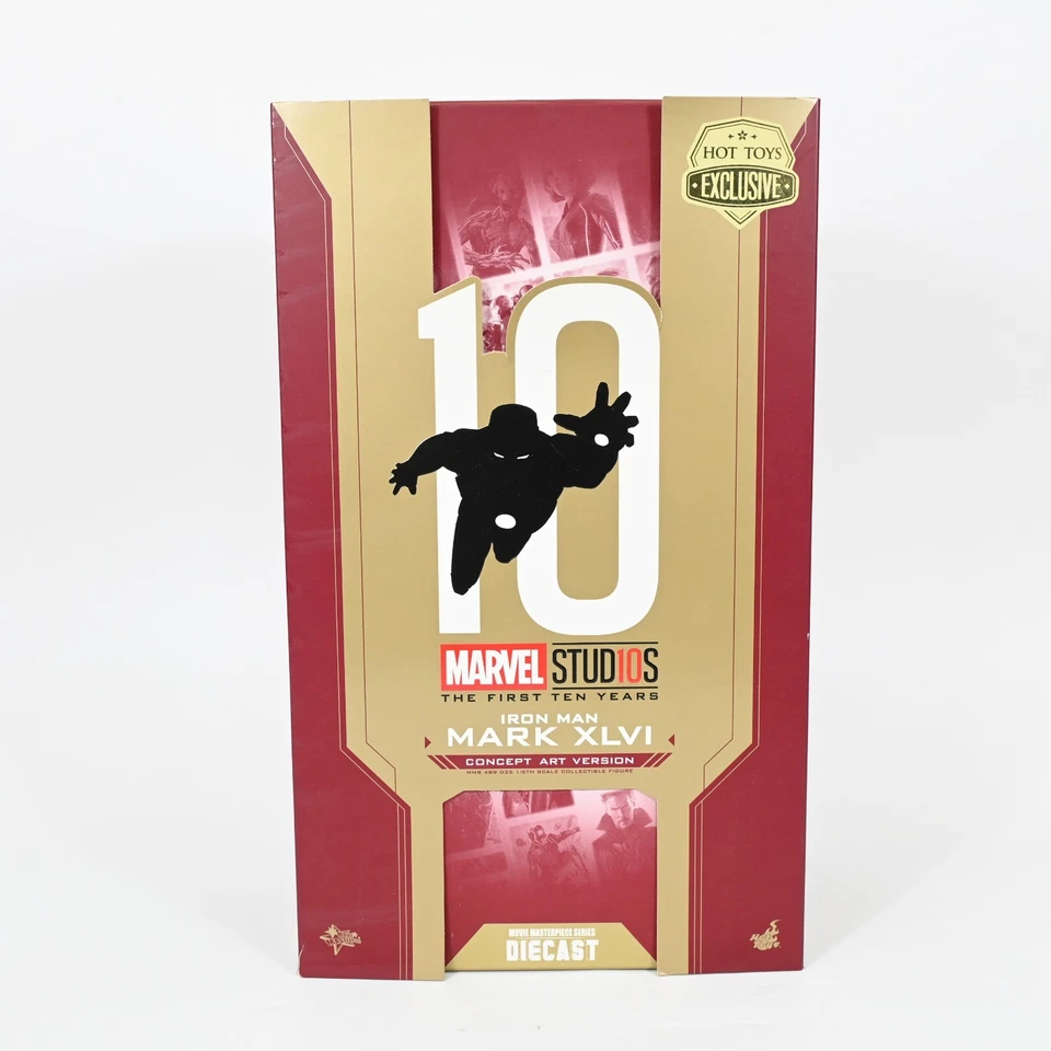 Hot Toys MMS489 D25 Iron Man Mark 46 Concept Art Diecast 1/6 Figura Marvel 10th - Imagen 2 de 4